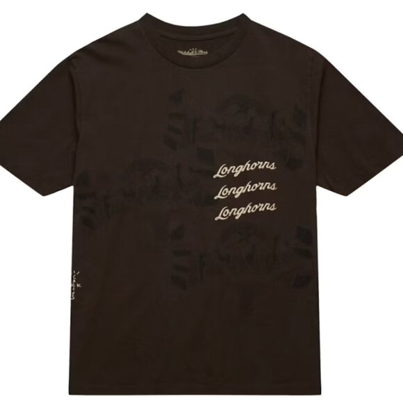 Cactus Jack Travis Scott x Mitchell & Ness Texas Longhorns Seal T-Shirt - Picture 1 of 14